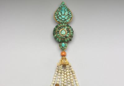 图片[3]-Gold pendant with turquoise inlay, Qianlong reign (1736-1795), Qing dynasty-China Archive